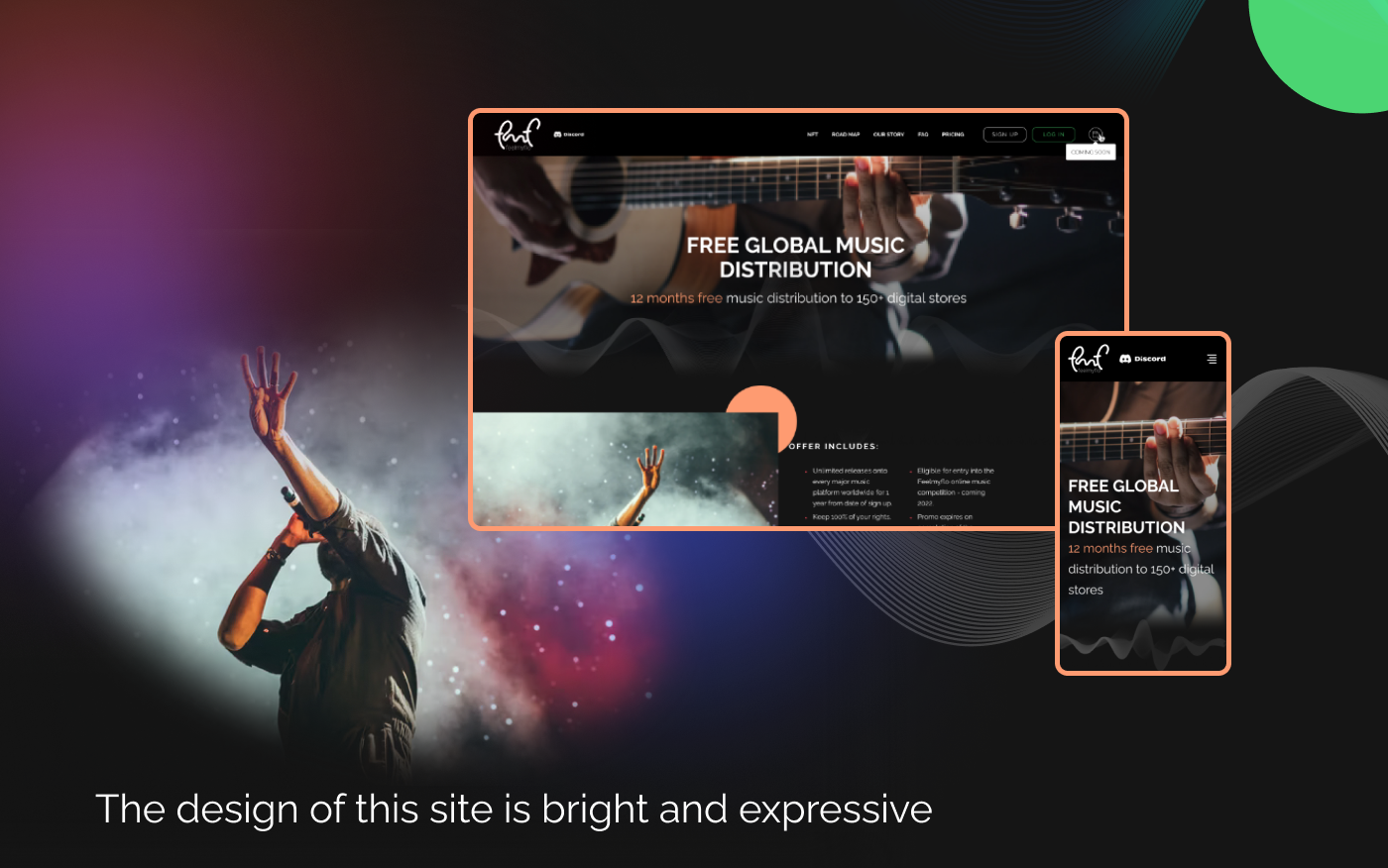 design Feelmyflo music Official Share songs talent platform UI/UX Website
