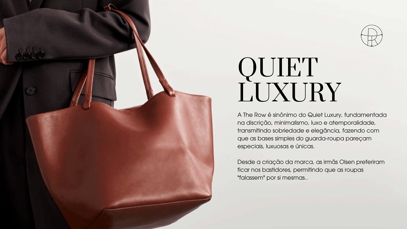 the row marketing   Graphic Designer brand identity branding  luxo luxury design apresentation apresentação