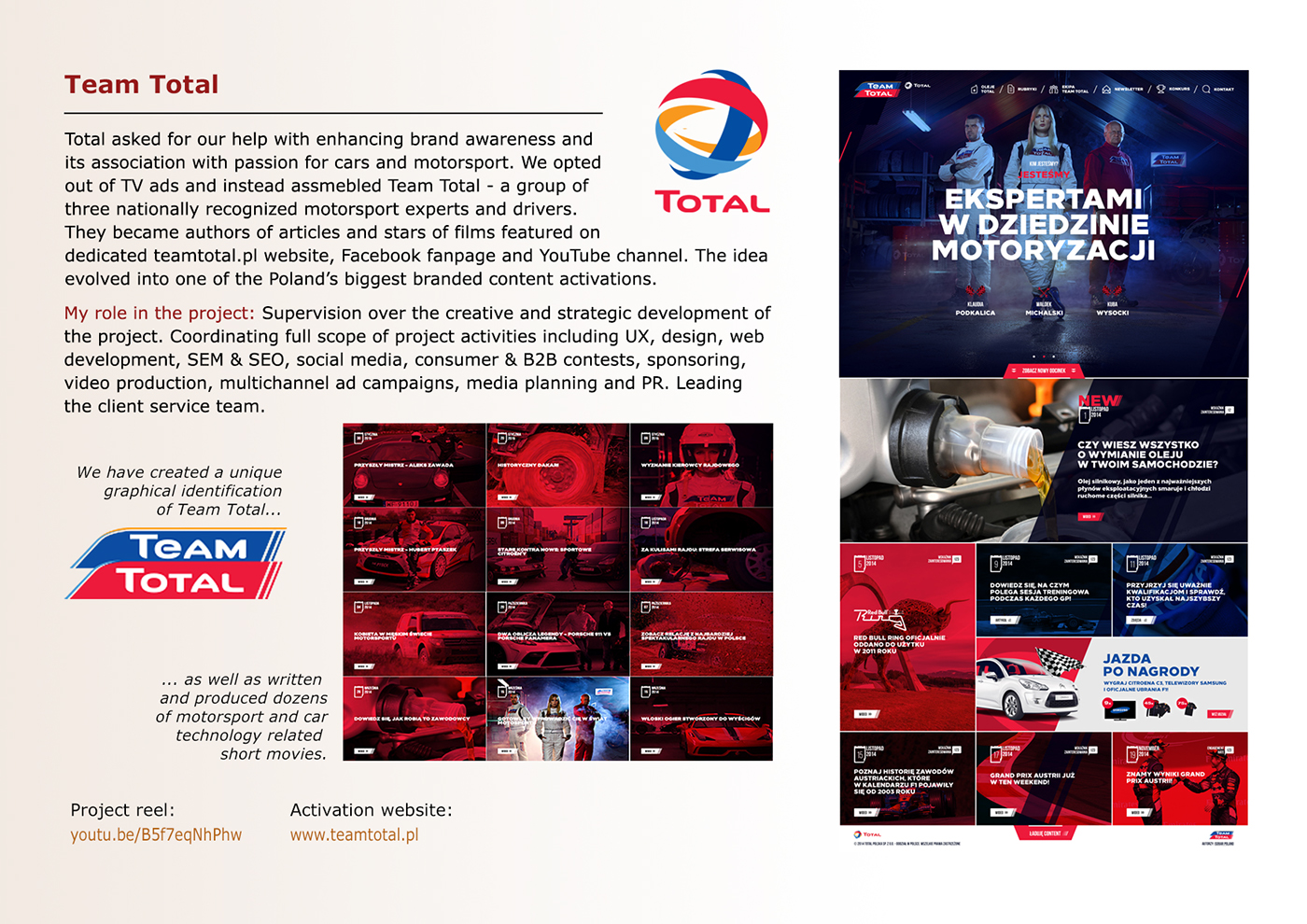 team total total branded content strategy video Motorsport Cars