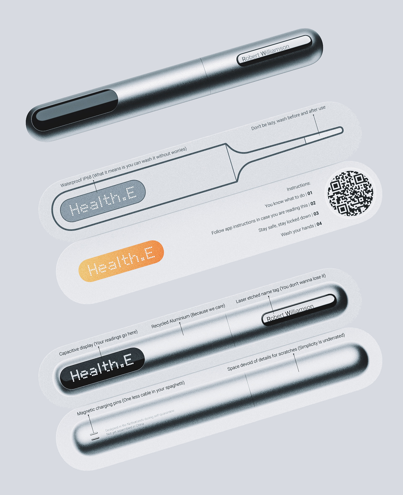 concept project consumer electronics consumercare health device industrial design  personal care product design  thermometer