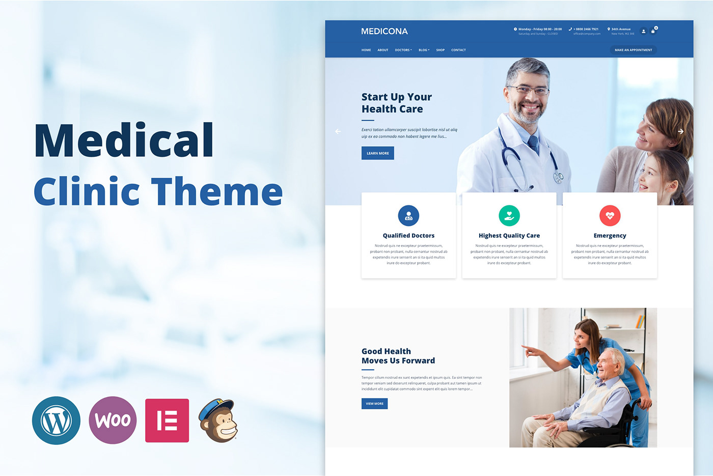 wordpress wordpress theme Website Web Design  medical Woocommerce shop doctor Health template