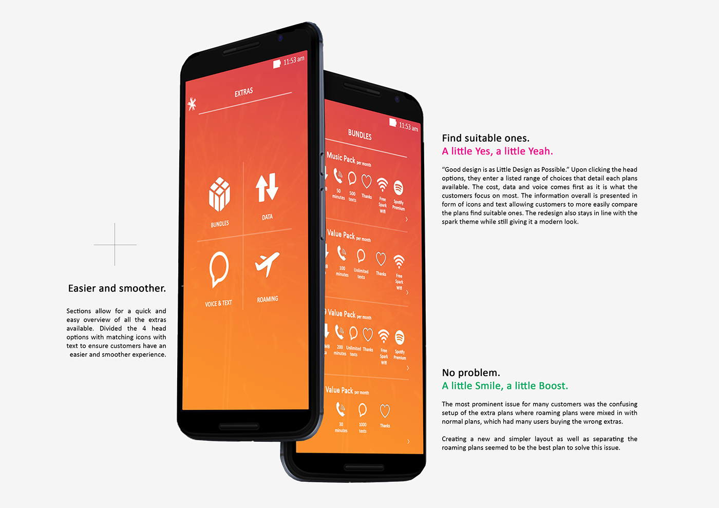 app UI ux product visual Interface GUI spark mobile Telecom
