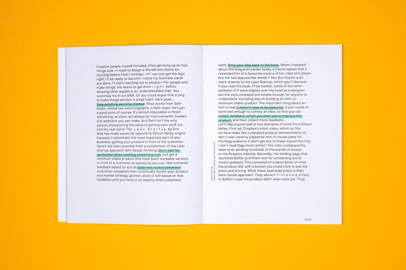 perfectionism infographics magazine typography   print bookazine Buchgestaltung Perfektionismus scheitern Kreativbranche