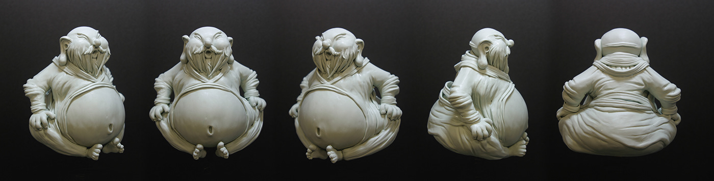 Plasticine clay dharma statue Advertising  buddhism animation 
