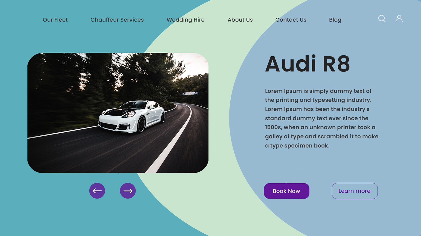 Audi R8 web landing page design Social media post uiux landing page user interface ui design UI/UX web slider design
