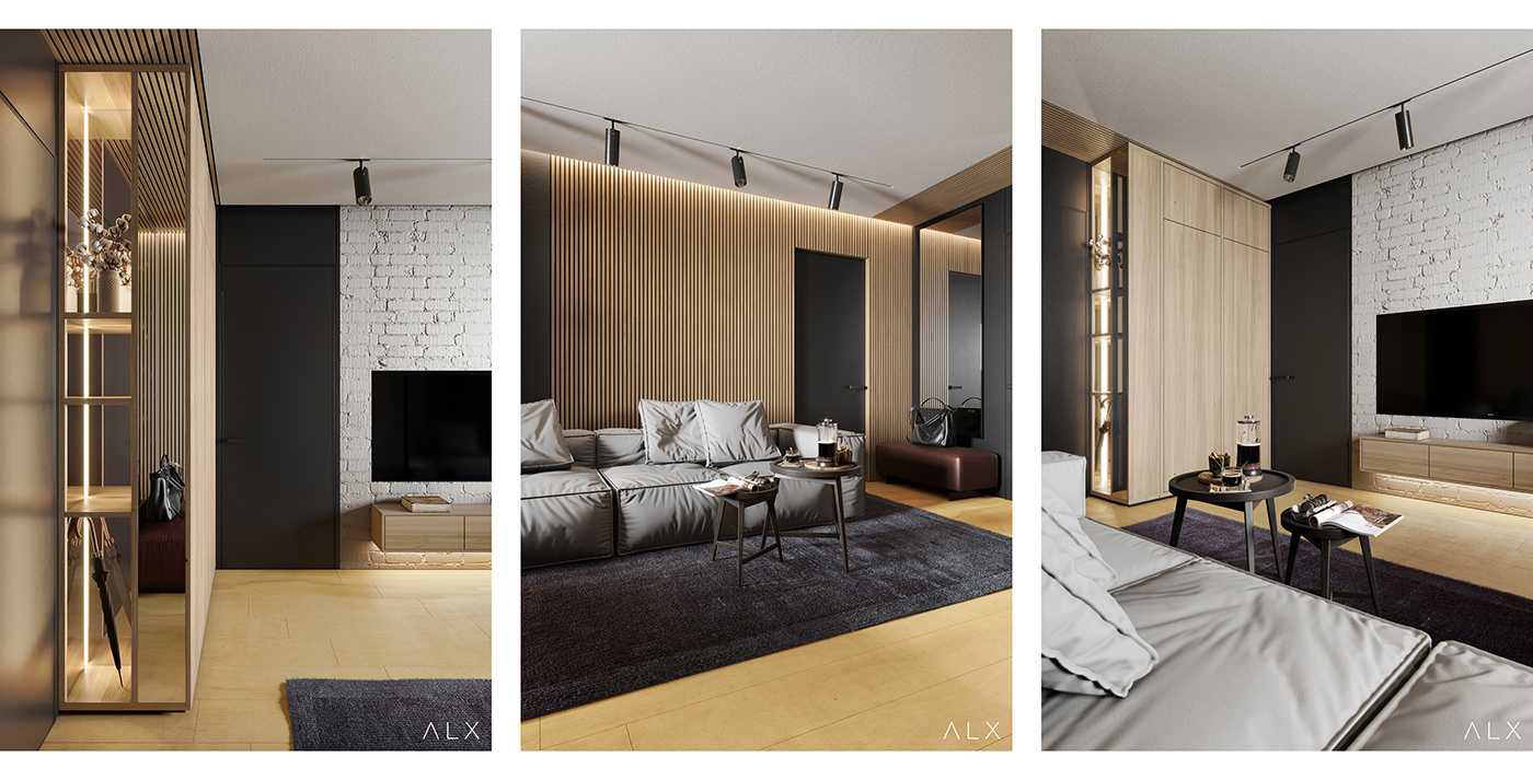 apartment architecutre CGI contemporary corona render  designm house Interior interior design  ukraine
