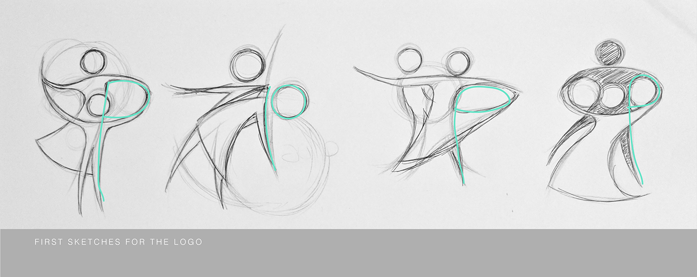 logo design DANCE   academy couple dancing Illustrator