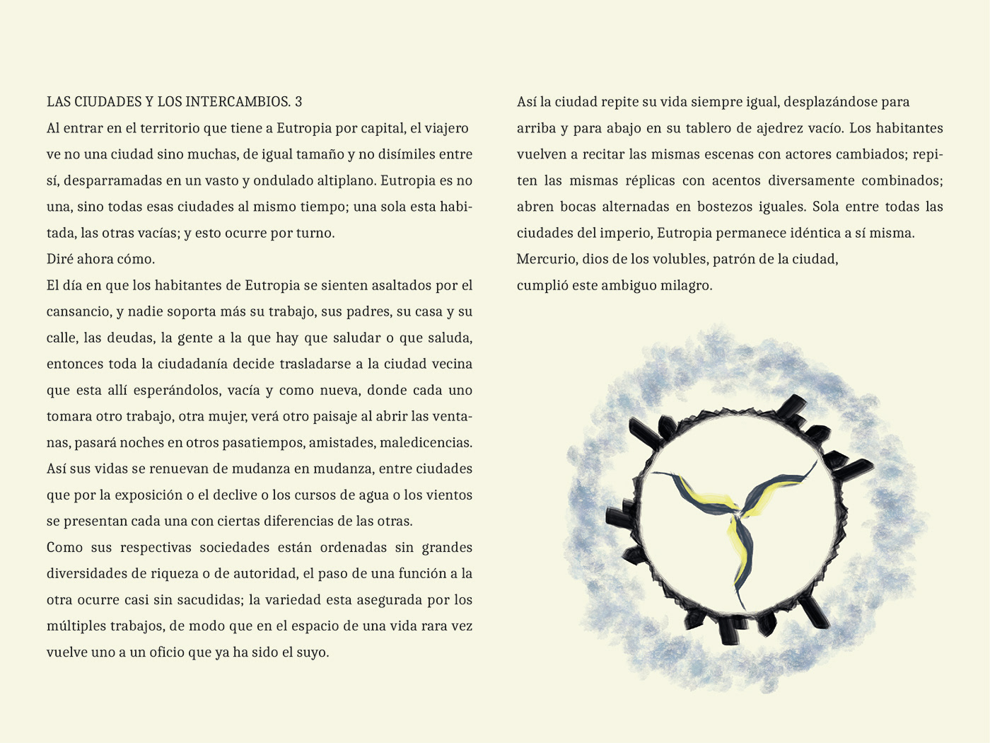 text Graphic Designer ilustracion Digital Art  italo calvino eutropia fantasy