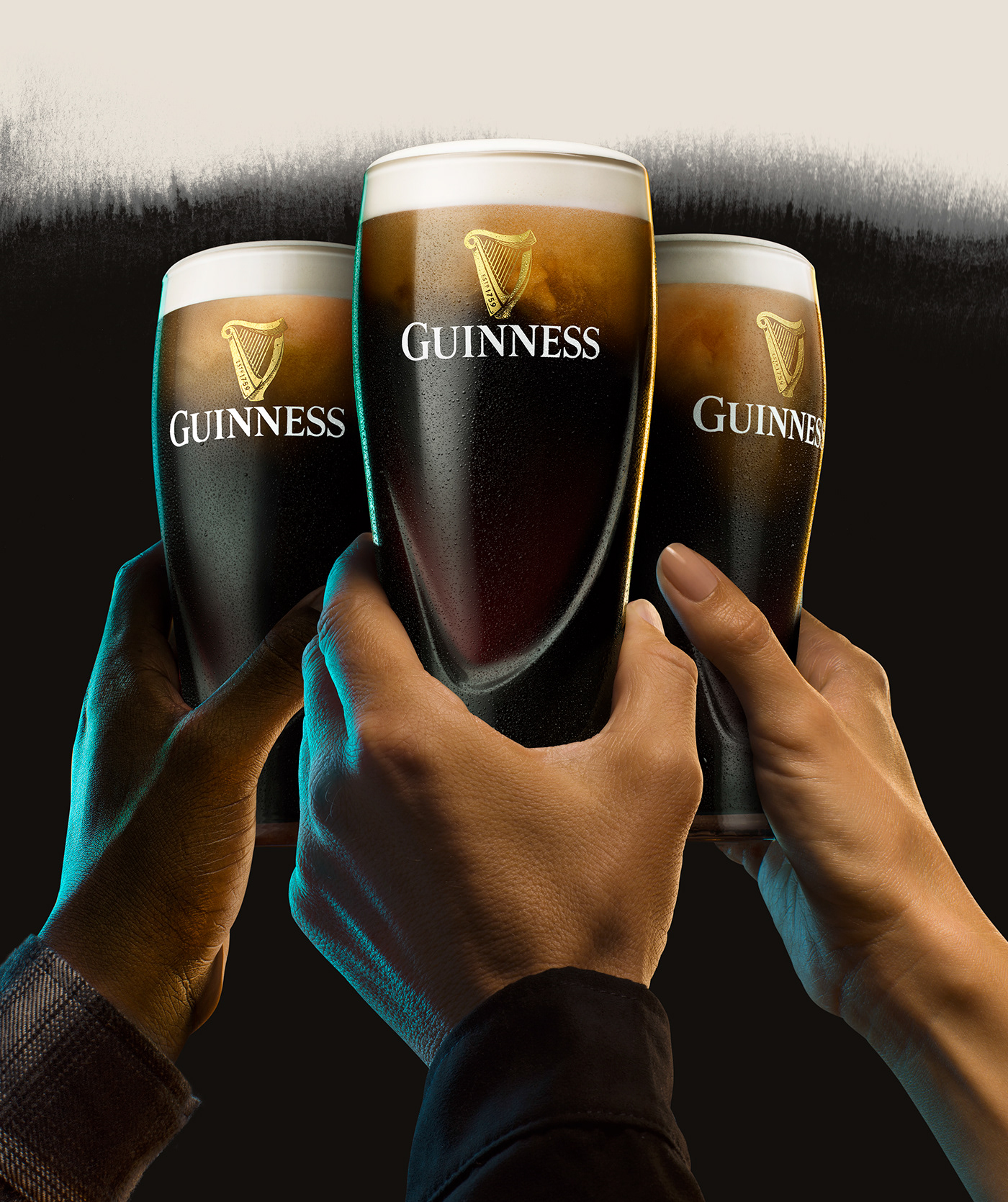 Advertising  alcohol beer campaign drinks guinness hands pint Rugby Six Nations