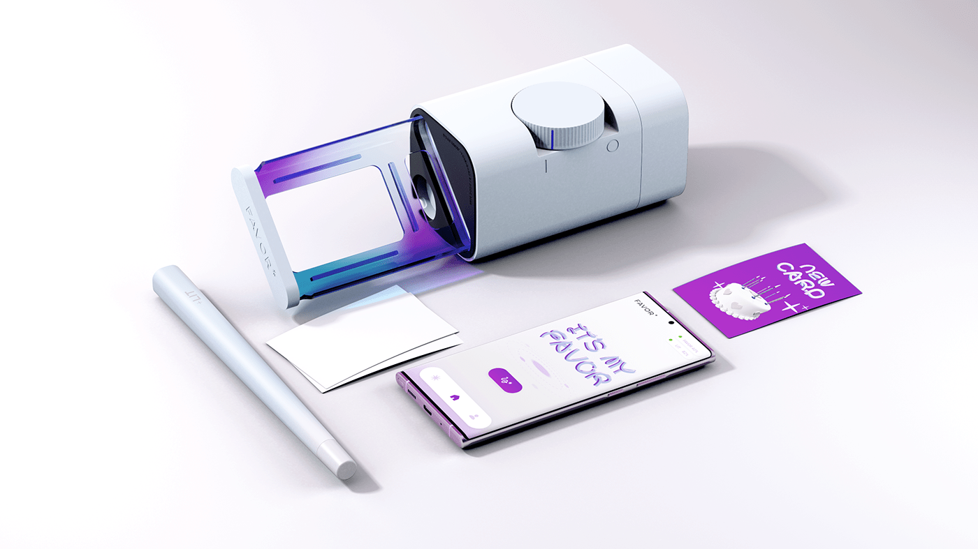 appliance AR ar message doodles favor interaction photo print product design  Samsung Design Membership ux
