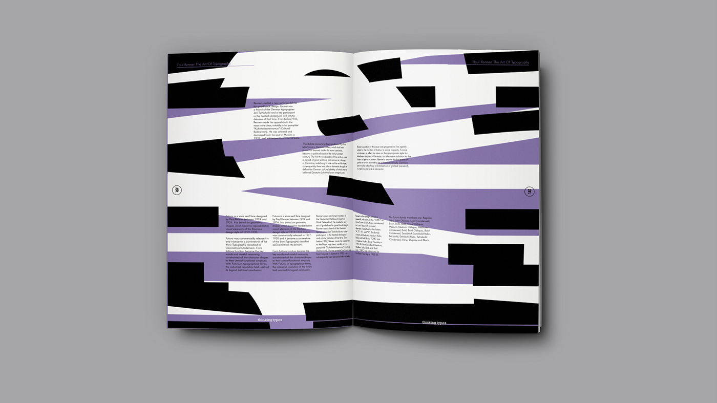 editorial design Neville Brody paul renner renner thinking types typo magazine Layout grids
