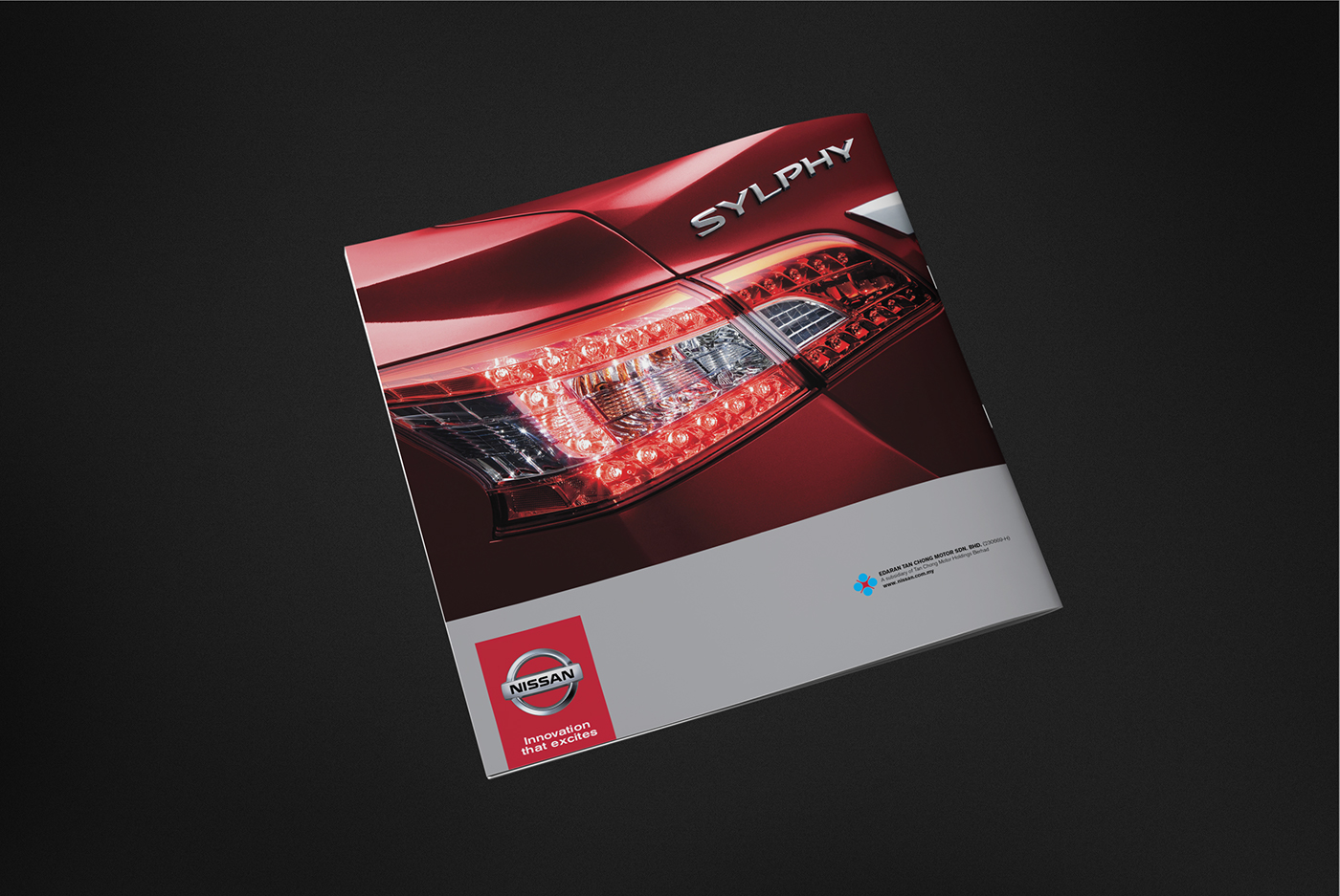 Layout brochure Cars automotive   design Nissan Mockup square
