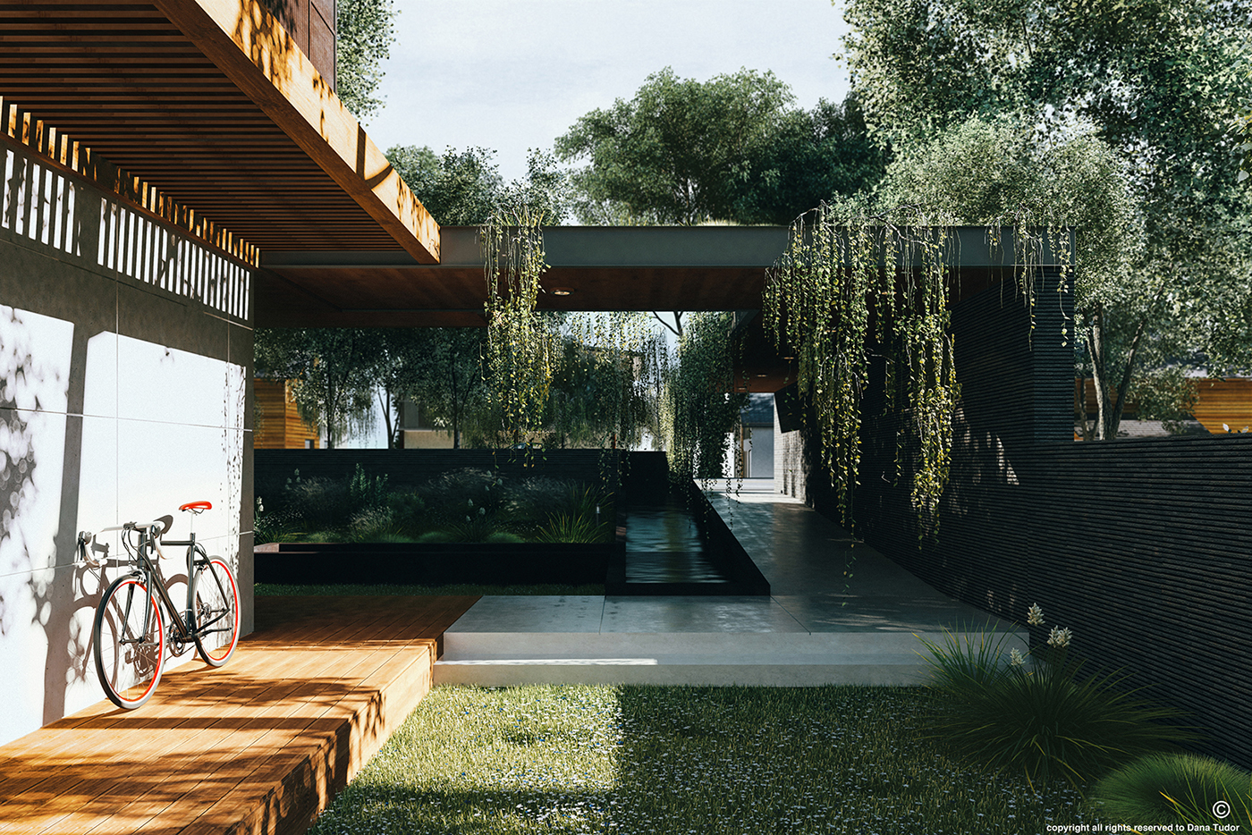 house 3dsmax photoshop architecture Nature beauty interior design  residential