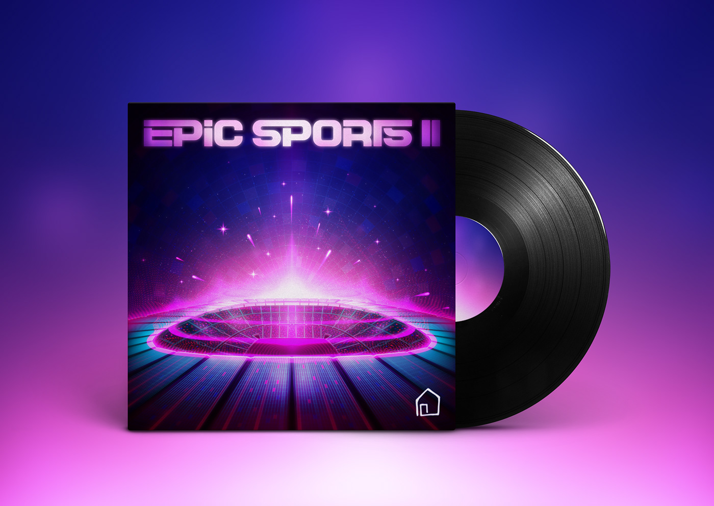 Album cover energy future ILLUSTRATION  light neon sports vector