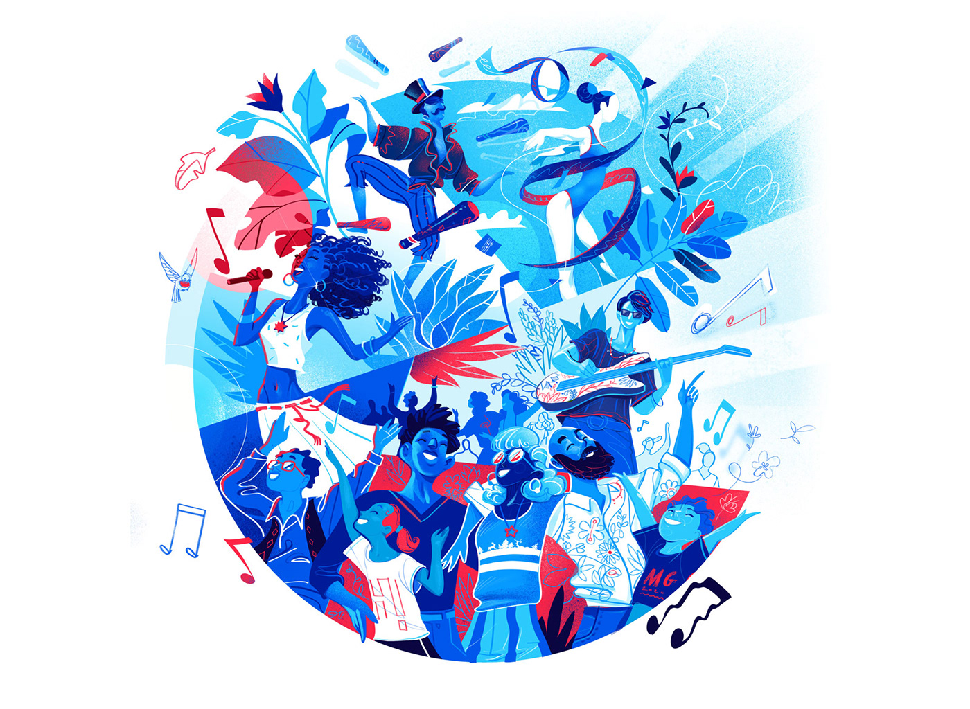 characters community fest festival Fun hero illustration  ILLUSTRATION  lifestyle party people