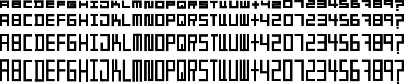Typeface font experiment geometric variable Communication Design typography   constructed specimen