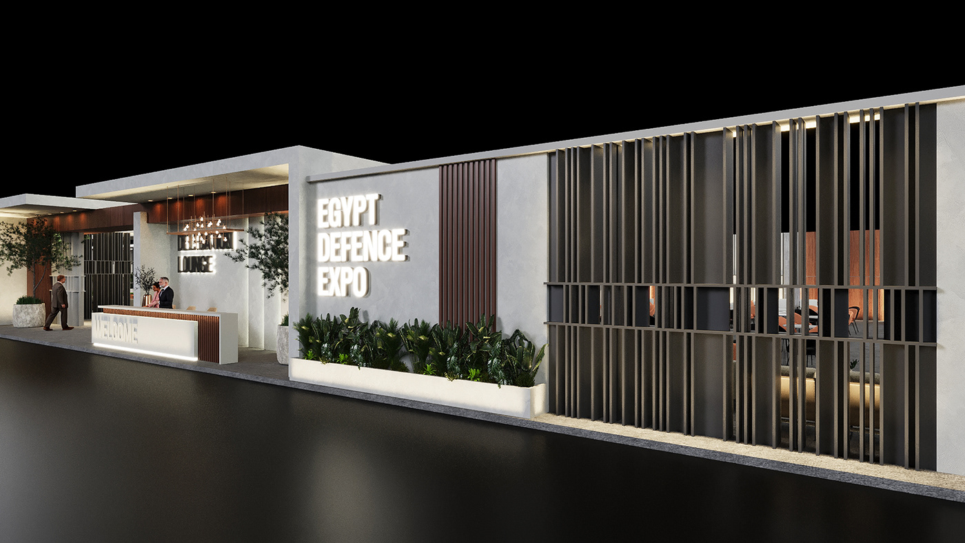 egypt Defence Exhibition Design  pavilion architecture interior design  corona 3ds max visualization edex 2023