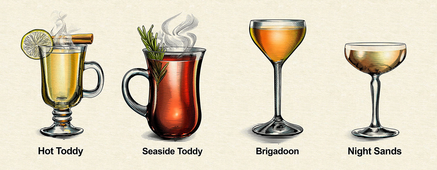 adobe illustrator Alcoholic Beverage cocktail Digital Art  Drawing  ILLUSTRATION  recipe vector vector art Whisky