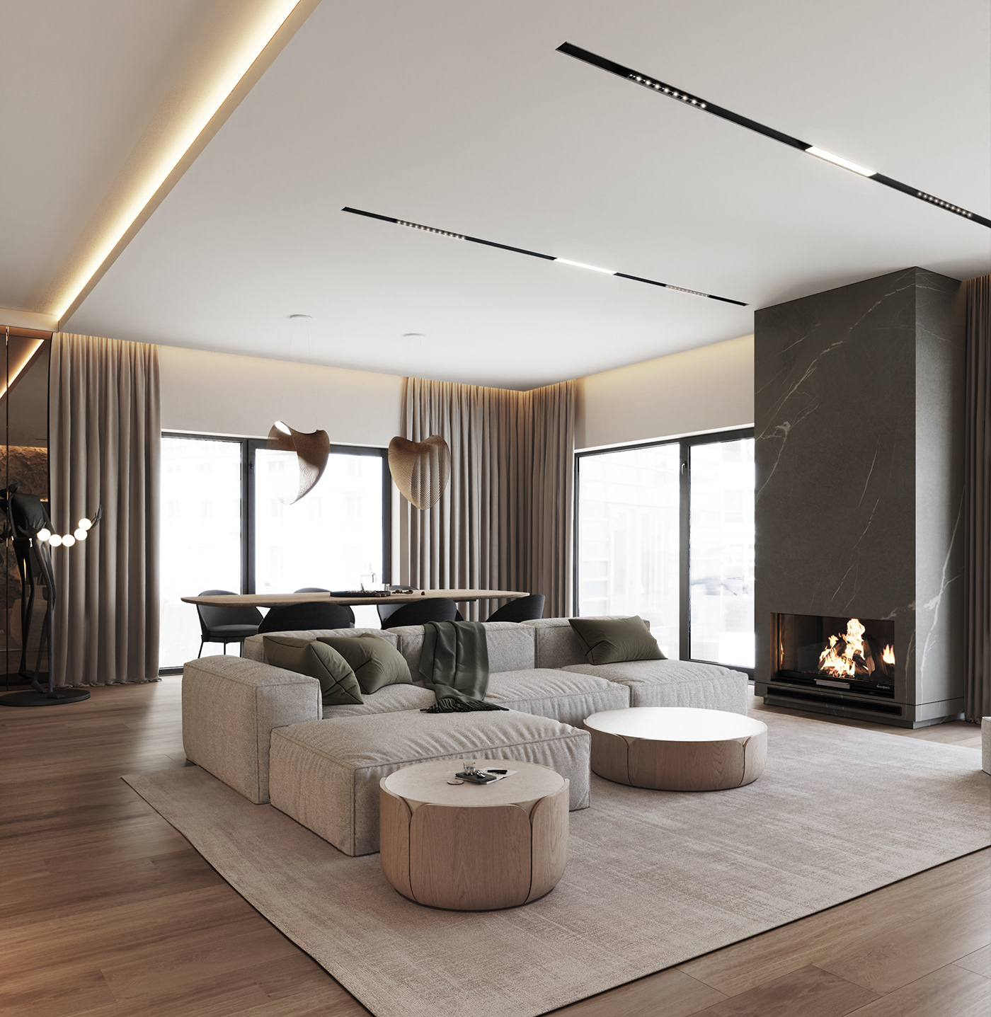 Interior minimalizm 3ds max visualization architecture