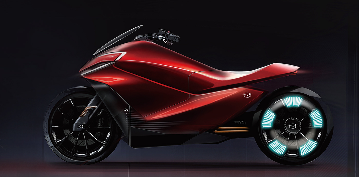 automobile car concept design exterior motorcycle product Scooter transportation Vehicle