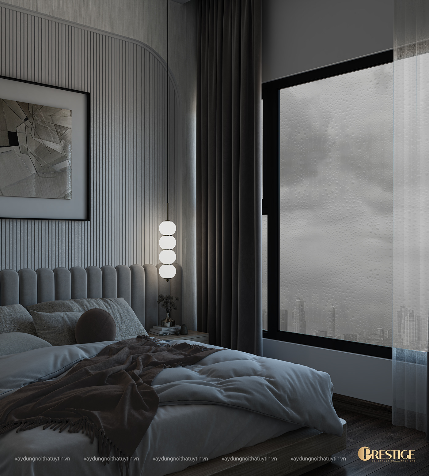 3ds max vray photoshop bedroom bedroom design interior design  rain