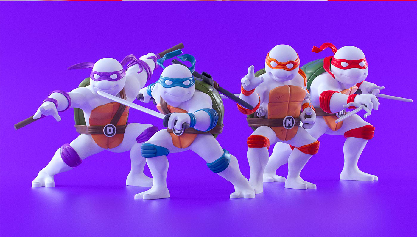 TMNT ninja Turtles  toy sculpture infinity disney mutant comic stylized