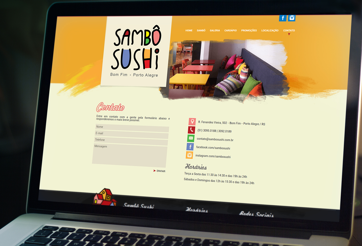Sambo Sushi porto alegre cardápio restaurante restaurant menu Food  comida Brazil Website colors