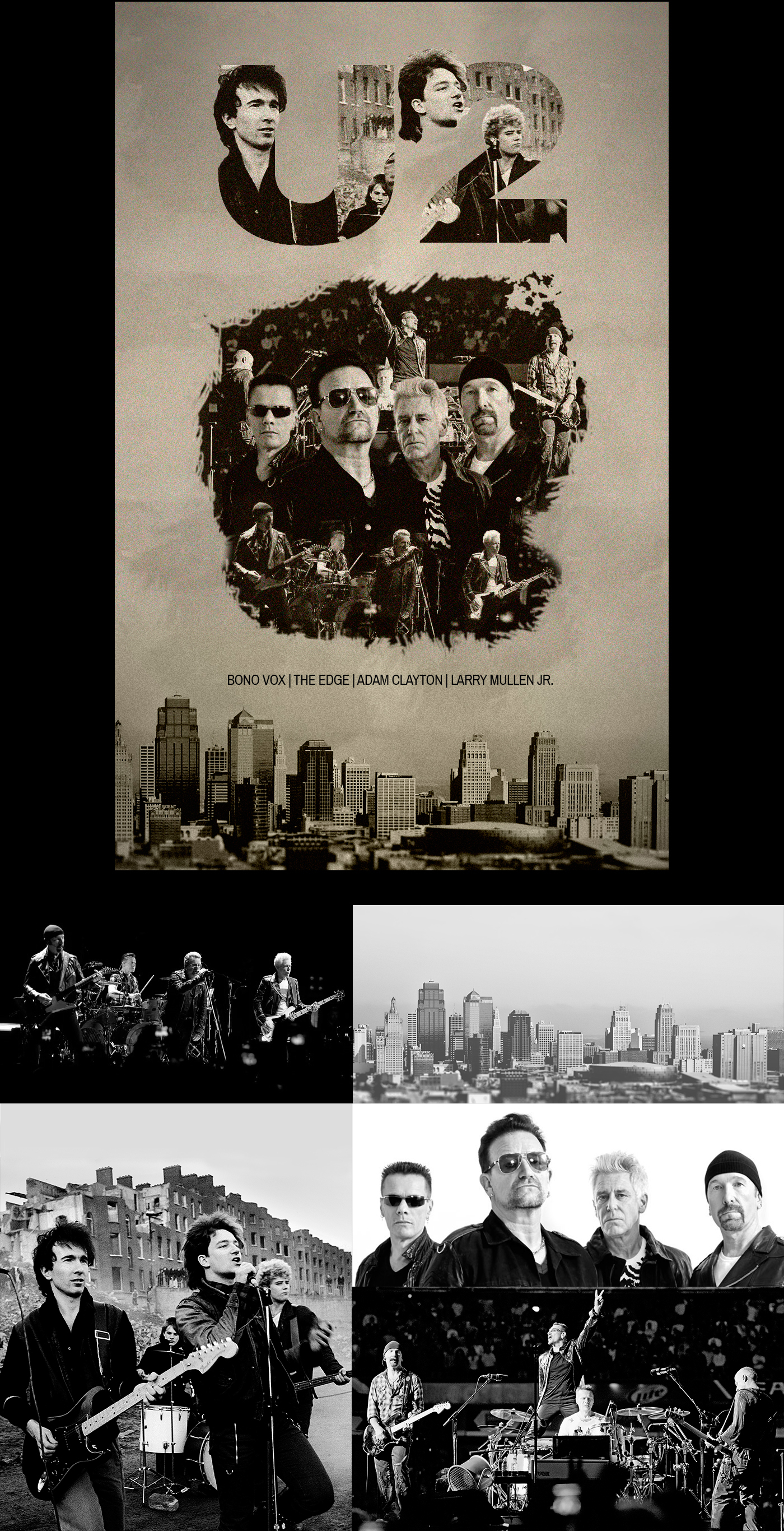 u2 poster cartaz bono Bono Vox The Edge band banda music musica
