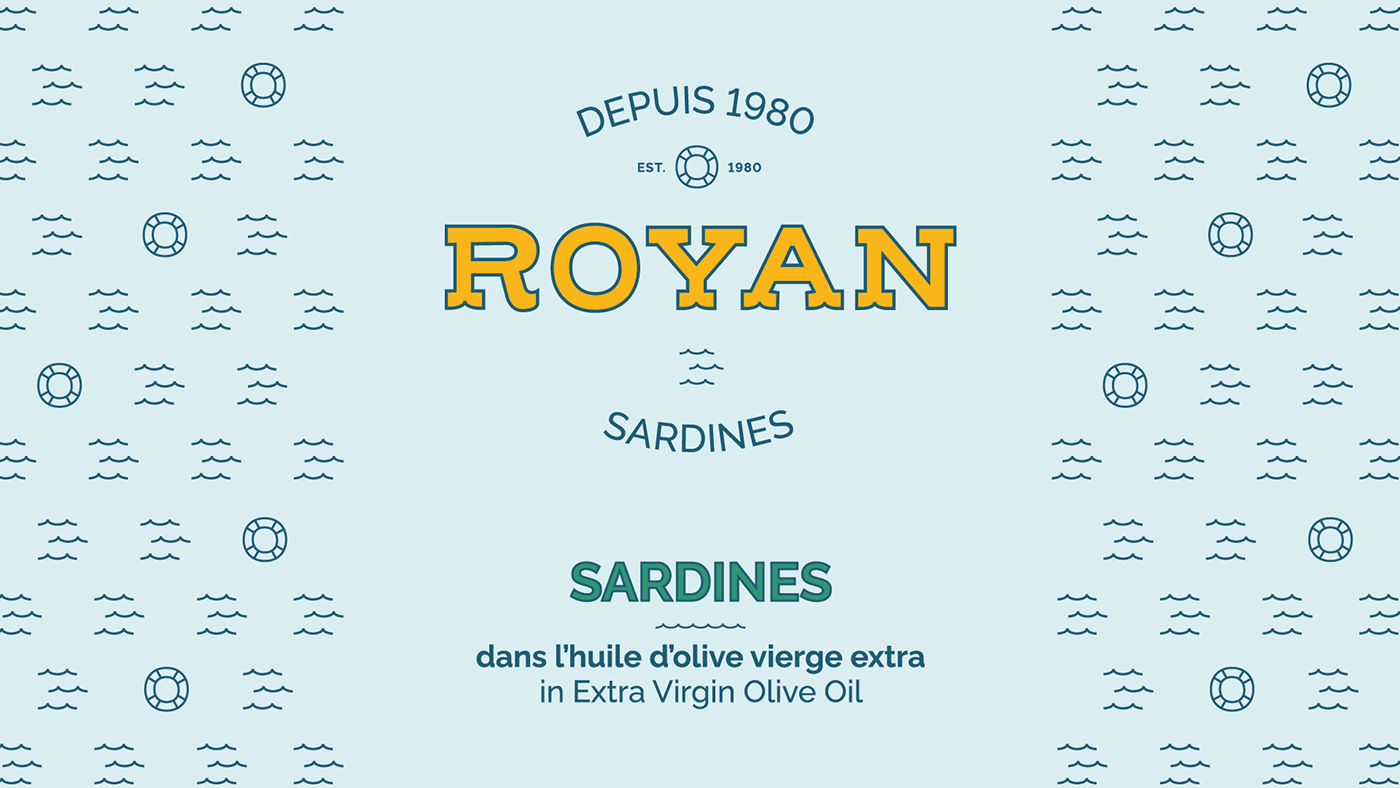 box fish graphic design  Packaging sardines