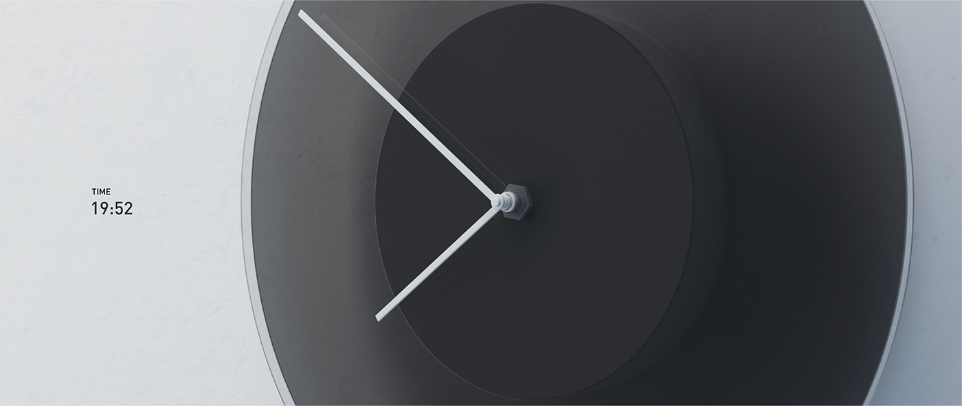 DUSK clock POLAROID wall clock time simple minimalist clean minimal modern