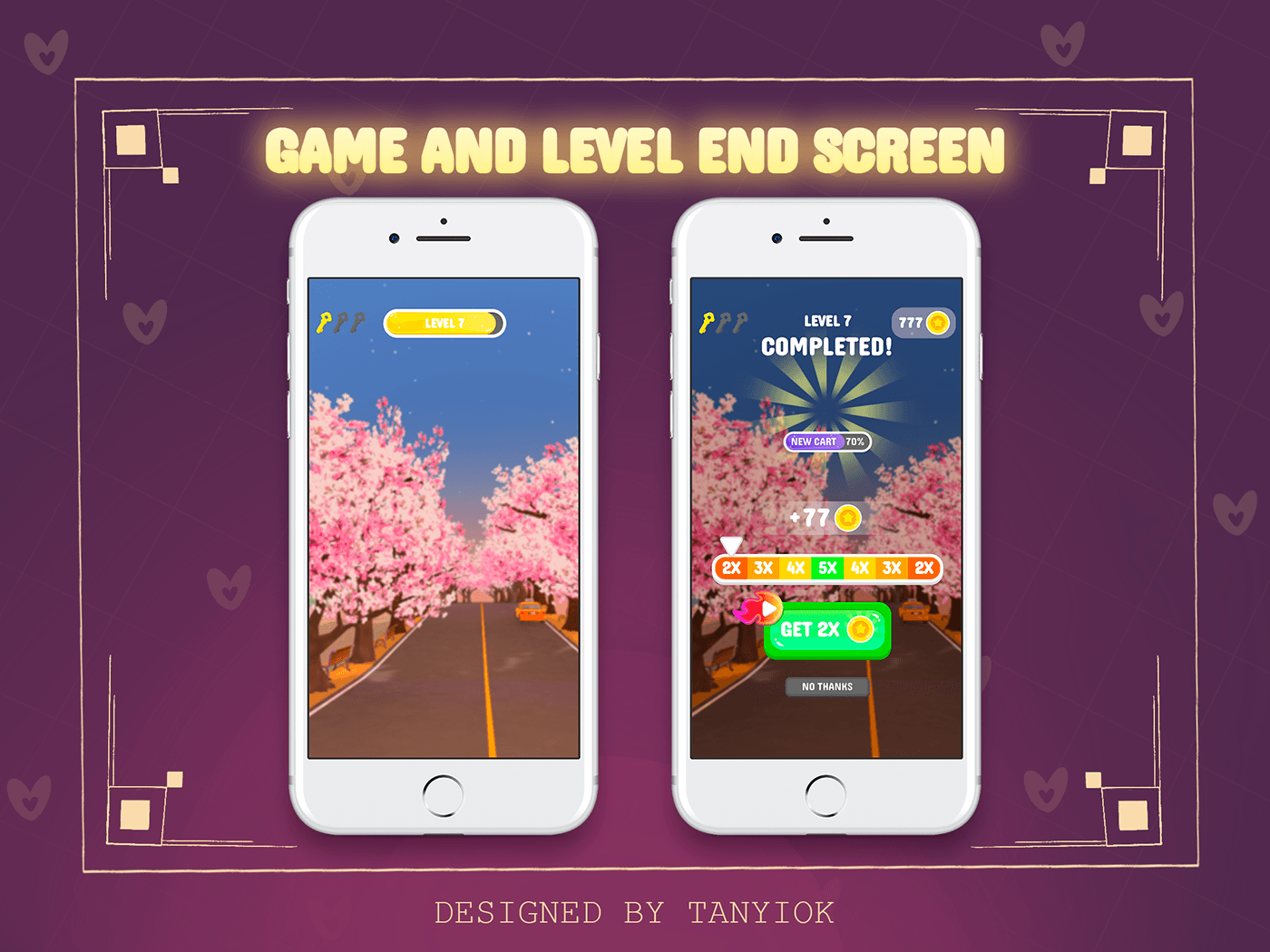 -ˋ Game screen
-ˋ Level end screen