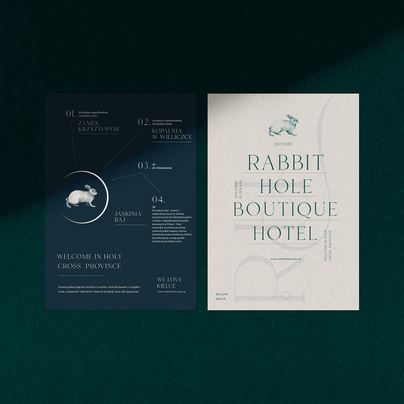 branding  hotel logo rabbit visit card visual identity
