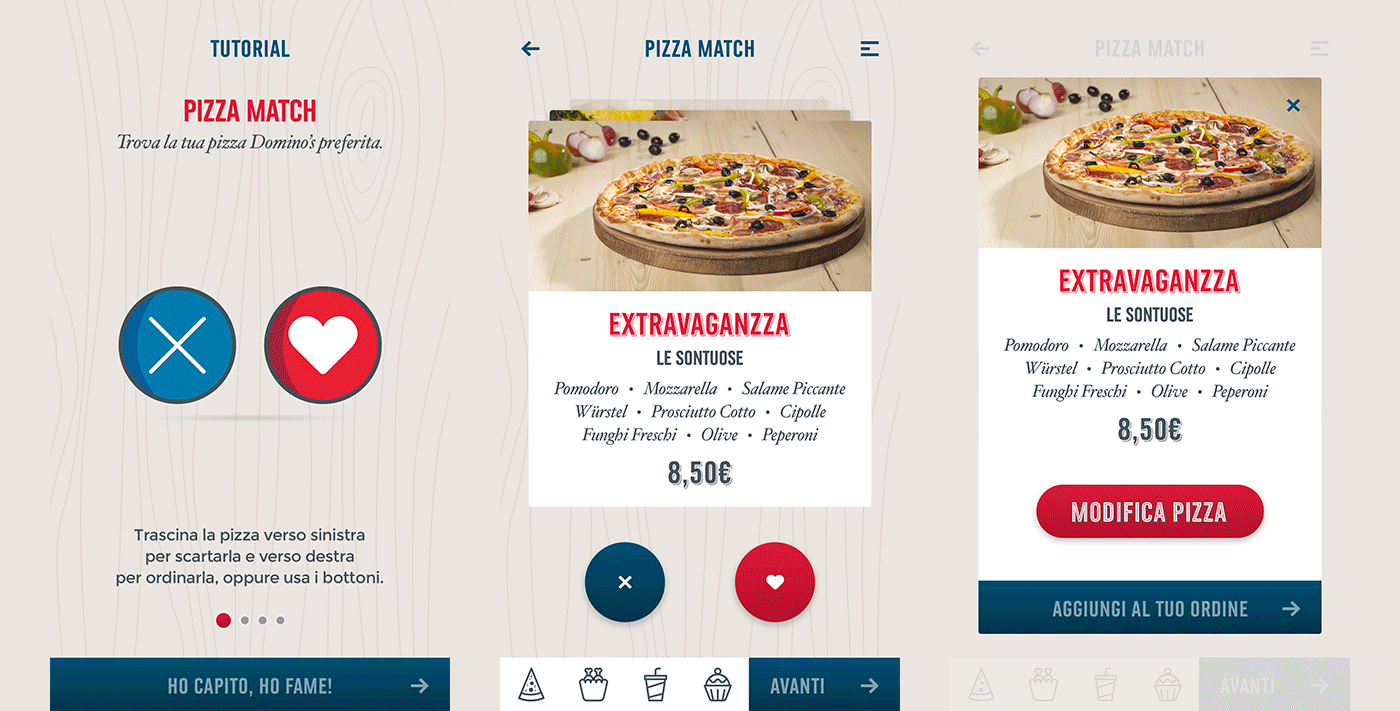 app design Domino’s ILLUSTRATION  interaction Interface mobile Pizza UI ux