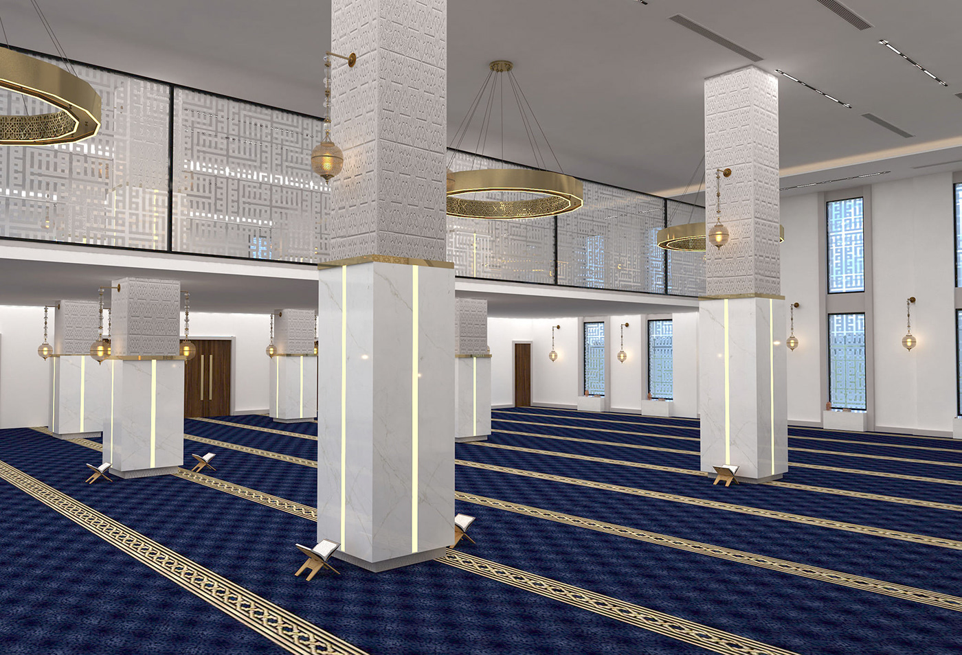 interior design  mosque islamic architecture 3ds max Render modern exterior visualization 3D