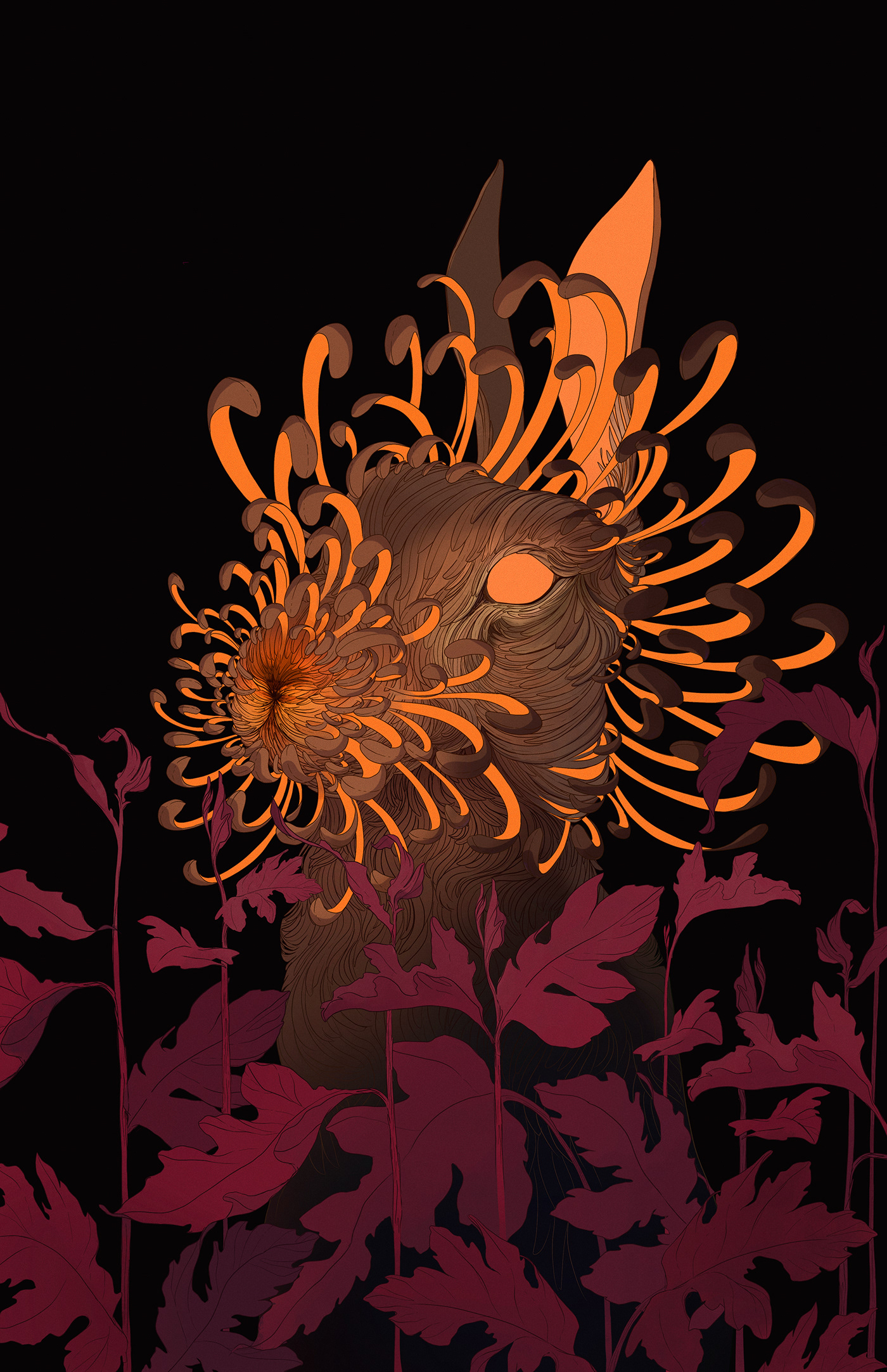 aesthetic botanical Digitalartist fantasy Flowers ILLUSTRATION  illustrationdesign Illustrator surreal surrealism