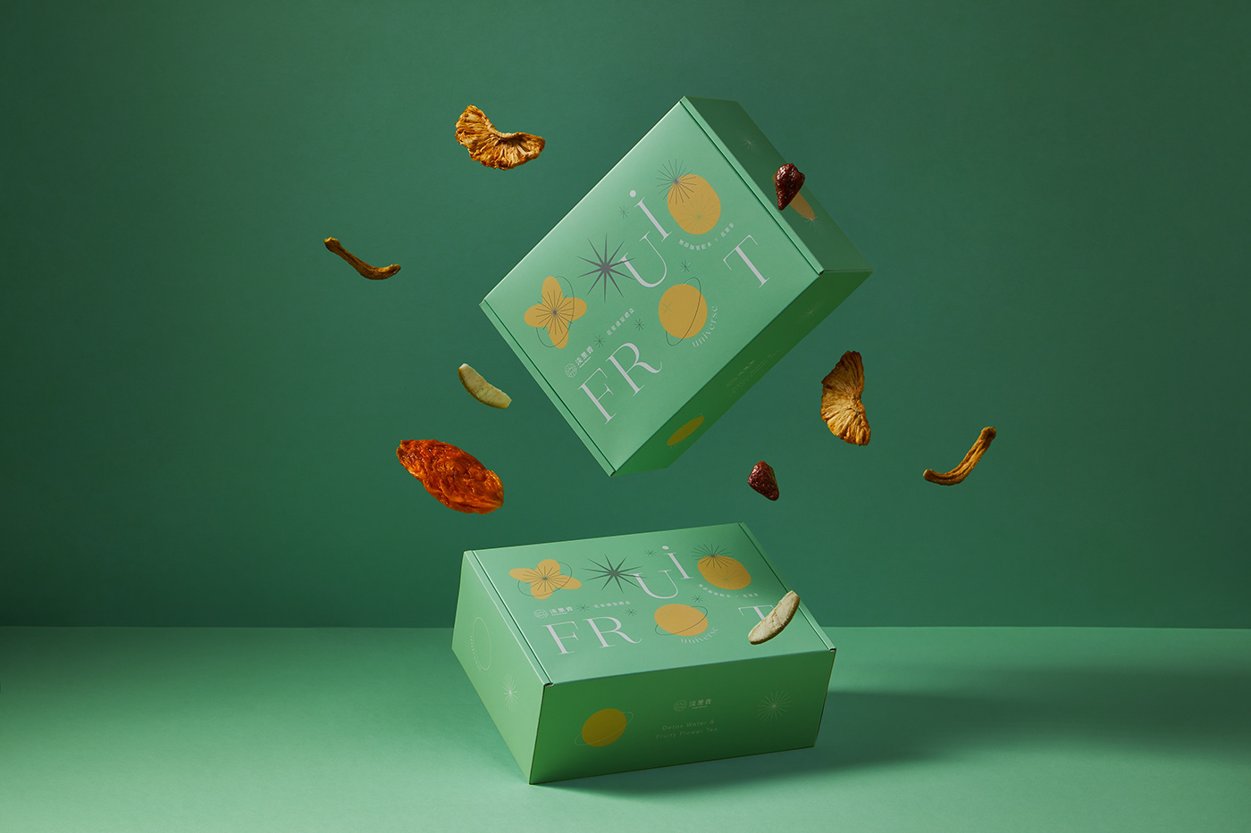 tea Fruit Packaging drink gift box 禮盒 包裝設計 平面設計 插畫