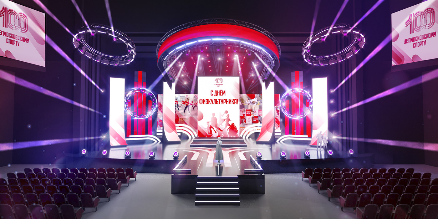 scenography set design  Stage Event STAGE DESIGN 3D Render visualization 3ds max concert