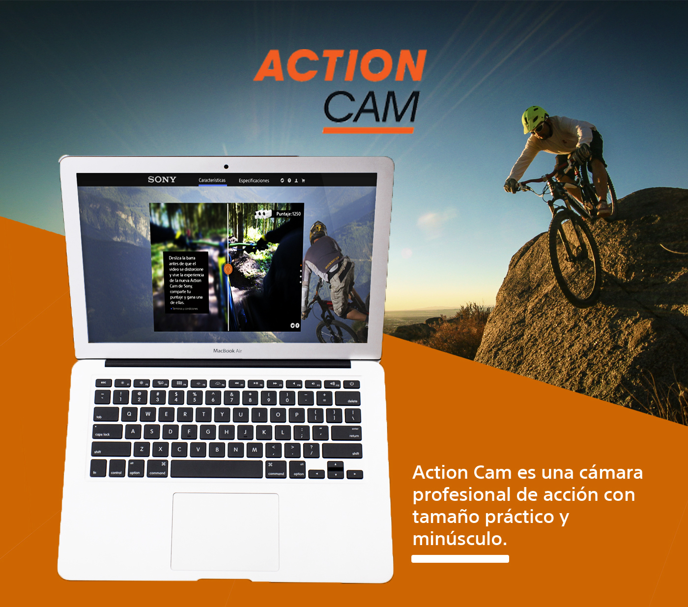 action cam sony diseño Web