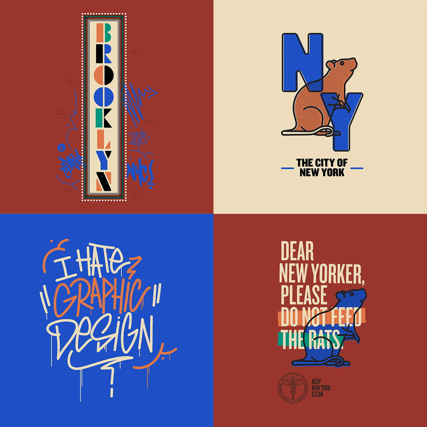ILLUSTRATION  instagram graphics New York Brooklyn fresh