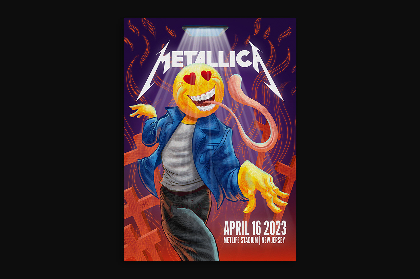 GigPoster heavy metal Poster Design ROck Poster digital illustration digital painting emogi Abduction metallica poster