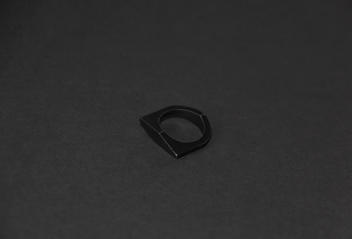black Collection geometry jewelry metal metalwork oxidized ring silver