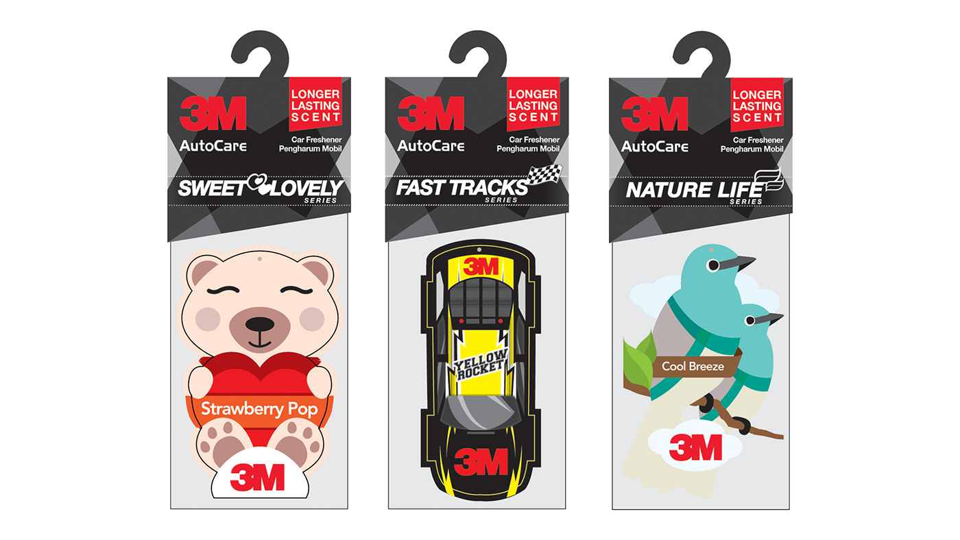 3M Packaging autocare campaign car fragrance car perfume Inspiring packaging packaging design