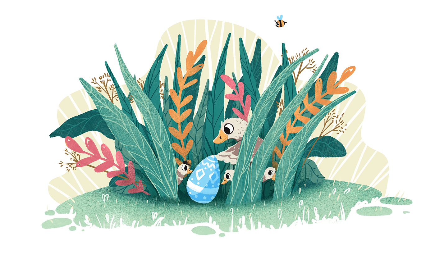 book book illustration bunny characters children's book Easter easter eggs fairytale illustration art rabbit
