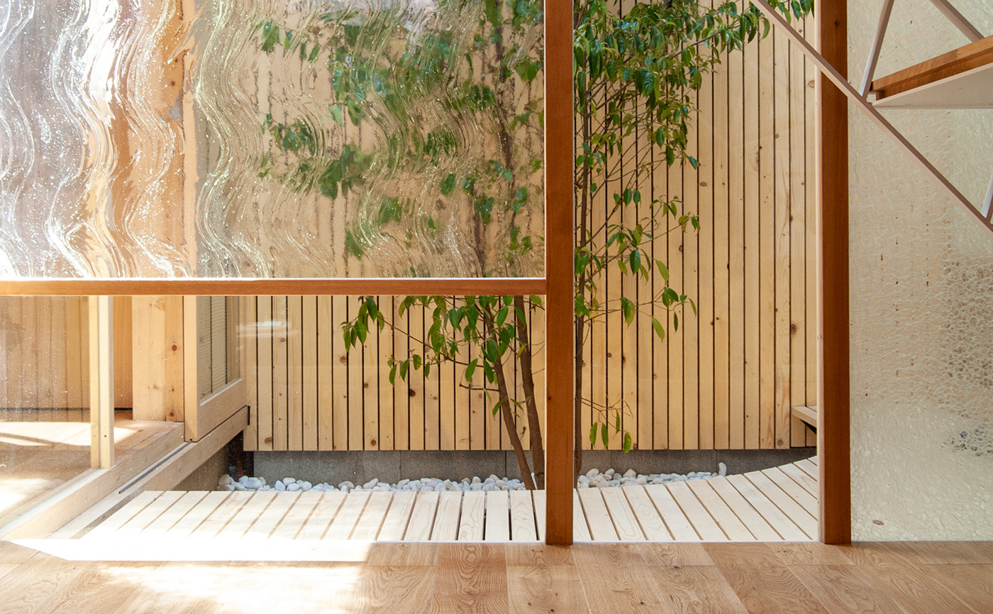architecture hotel Residence Villa Interior garden wooden Staircase design japan