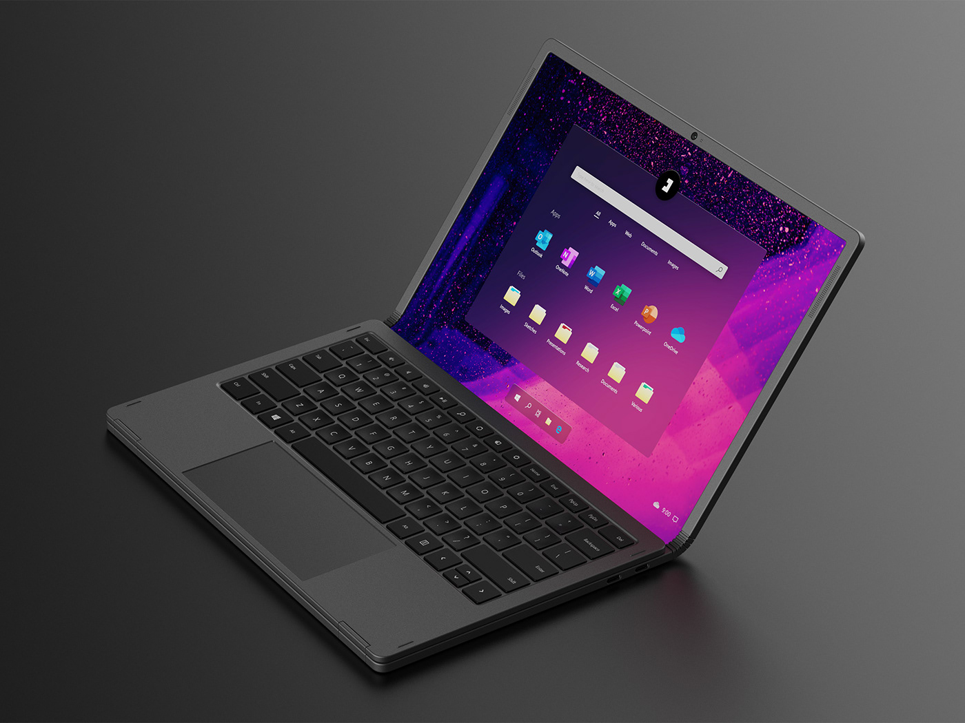 tablet Laptop Foldable windows10 Microsoft Drawing  Conceptdesign