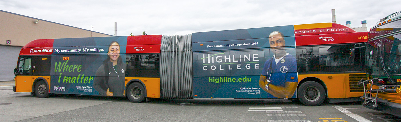 bus metro commute student bio transportation campaign highline college community