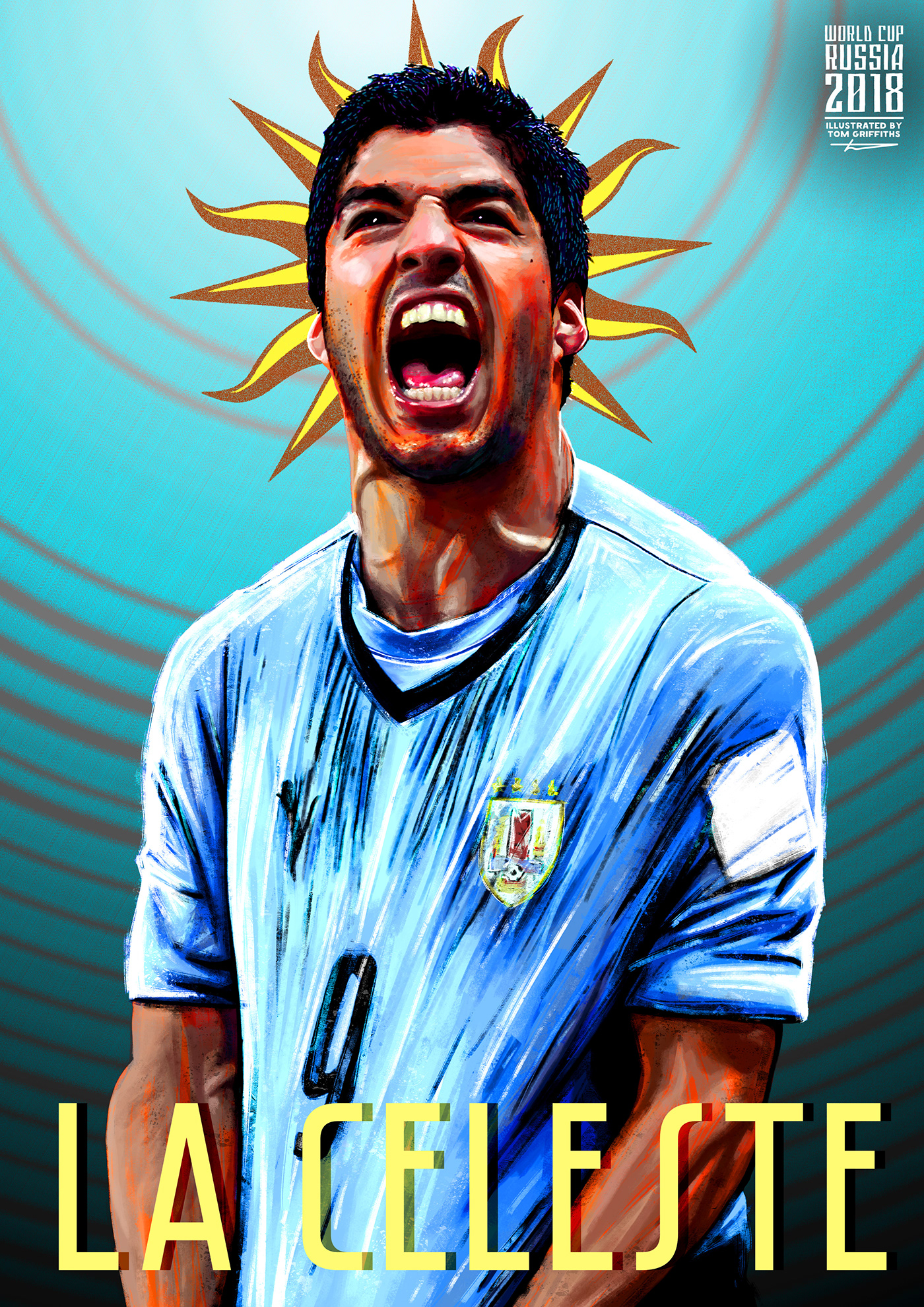 world cup football ILLUSTRATION  design poster soccer Football Illustration Russia 2018 egypt Mo Salah
