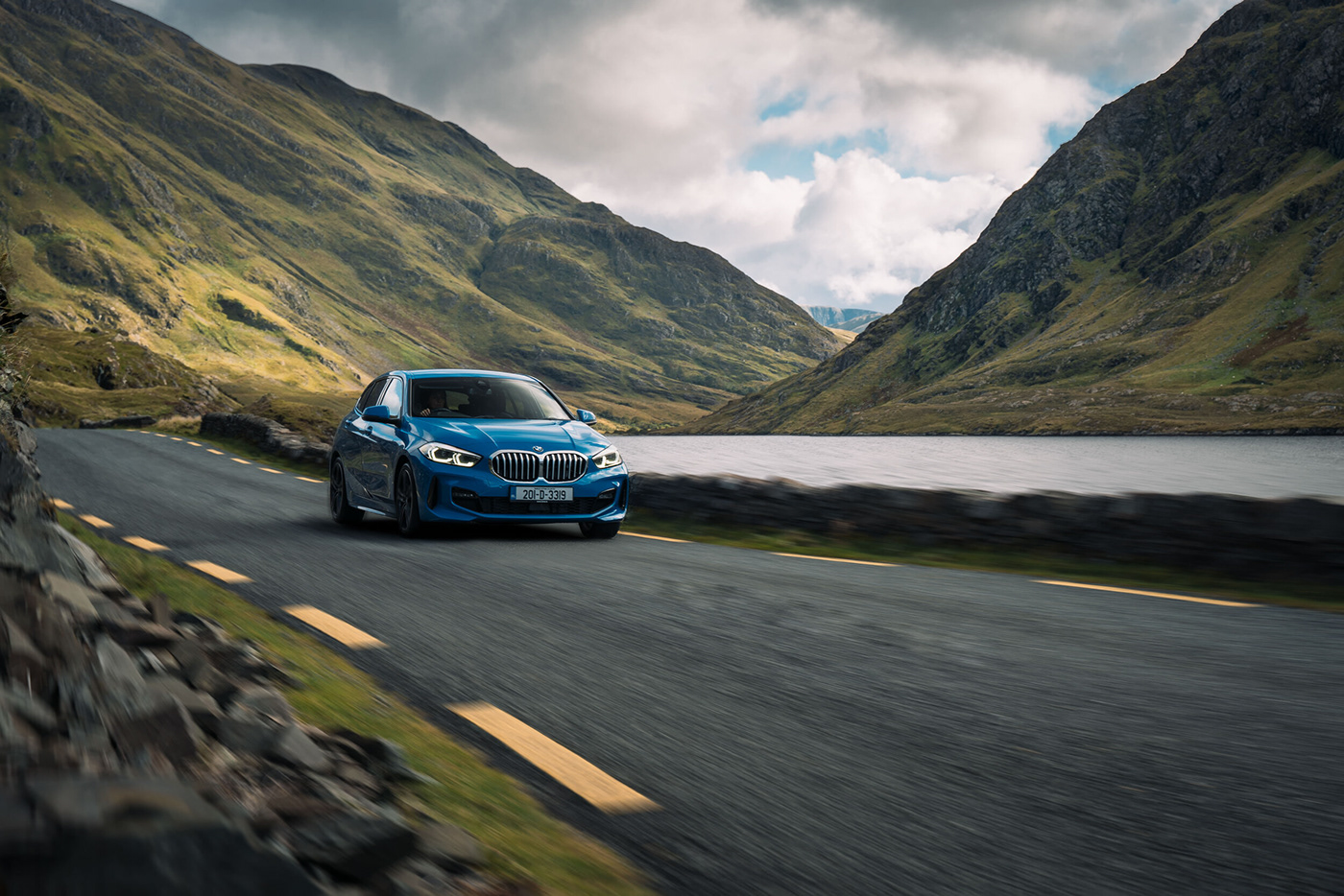 1 series Automotive Photography blue BMW car photo Landscape press sony camera Ireland
