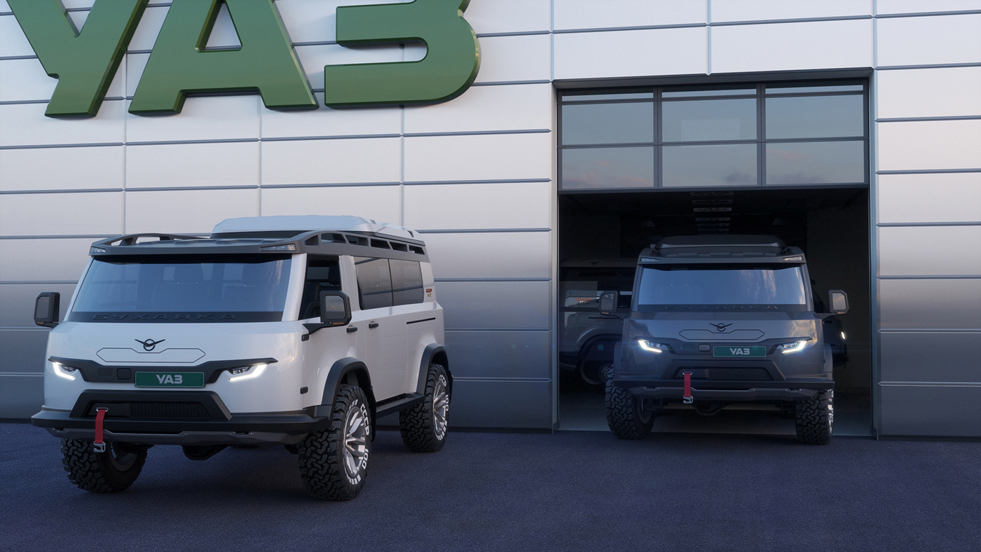 andreydavydov cardesign conceptcar Offroad Rhino3D UAZ uaz2022 uazbuchanka vray УАЗ