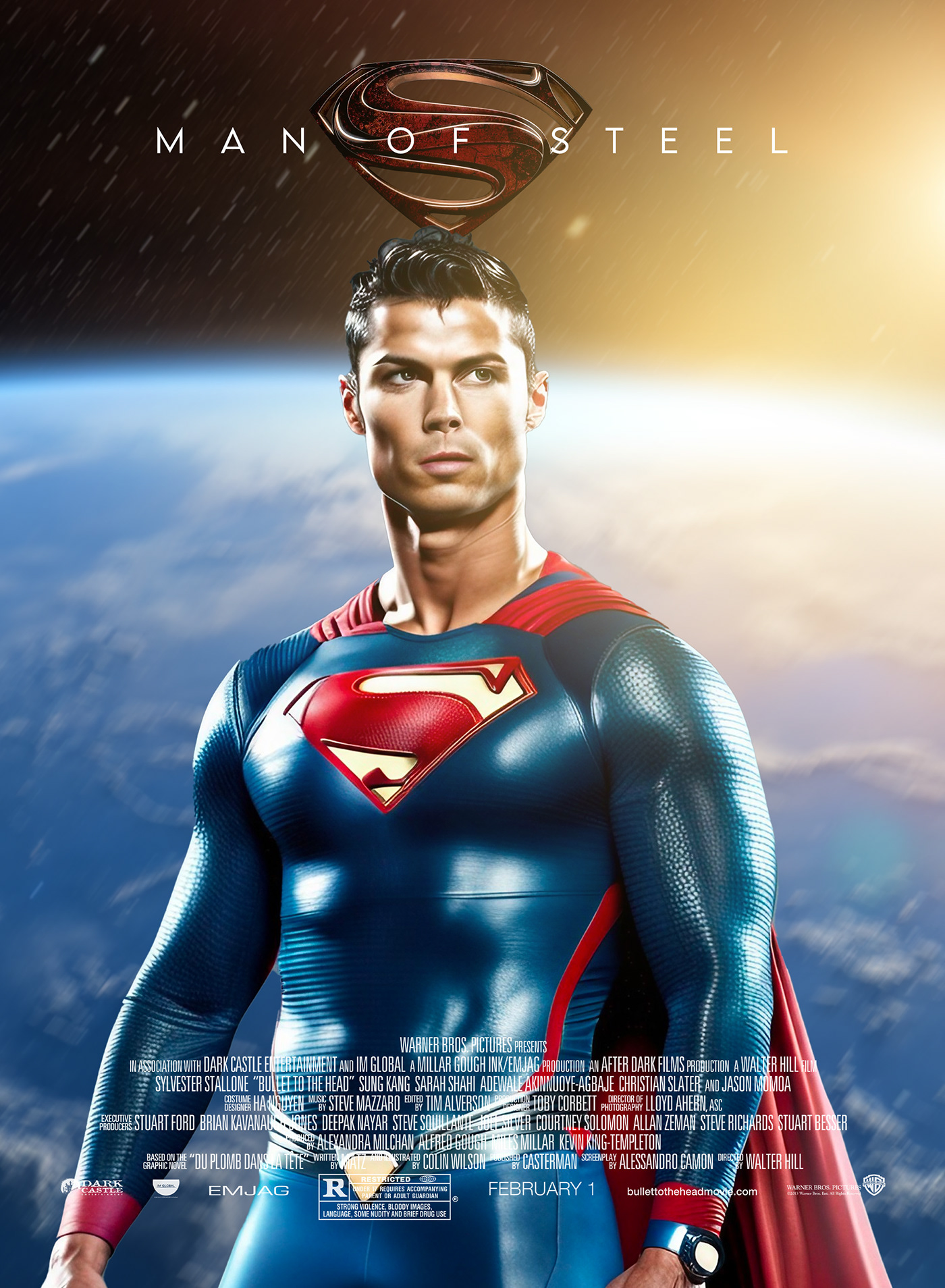 movieposter posterdesign flyer messi Ronaldo superman ironman 3 ai Neyamr JR